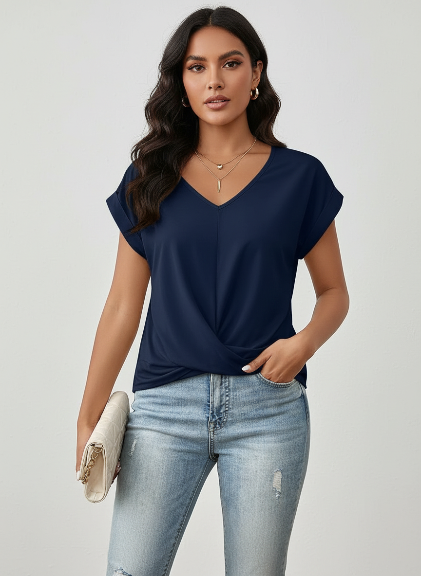 Elegante dames top met v-hals - Alessia