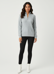 Elegante dames trui met ritsdetail – Noëlle