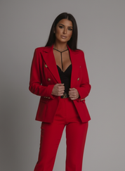 Elegante dames tweedelige blazer- en pantalonset