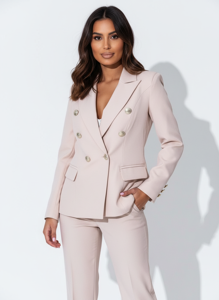 Elegante dames tweedelige blazer- en pantalonset