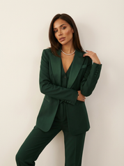 Elegante driedelige dames set met blazer, gilet en pantalon