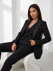 Elegante driedelige dames set met blazer, gilet en pantalon