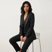 Elegante driedelige dames set met blazer, gilet en pantalon