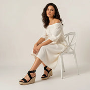 Elegante espadrille sleehak sandalen – Anna