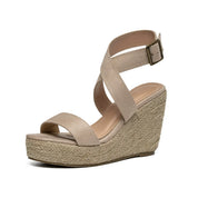 Elegante espadrille sleehak sandalen – Anna