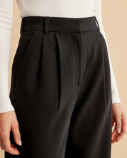 Elegante high waist damesbroek met wijde pijpen