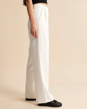 Elegante high waist damesbroek met wijde pijpen