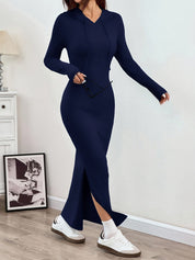 Elegante hoodie maxi jurk – Iris