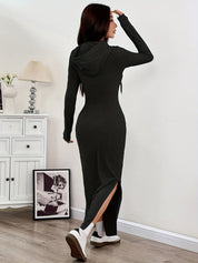 Elegante hoodie maxi jurk – Iris