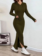 Elegante hoodie maxi jurk – Iris