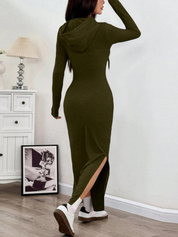 Elegante hoodie maxi jurk – Iris