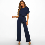 Elegante jumpsuit met tailleceintuur en vloeiende pasvorm