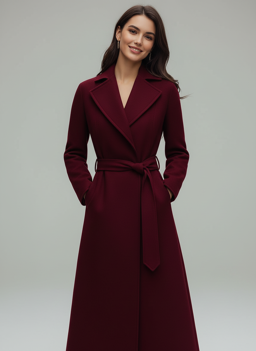 Elegante lange damesmantel