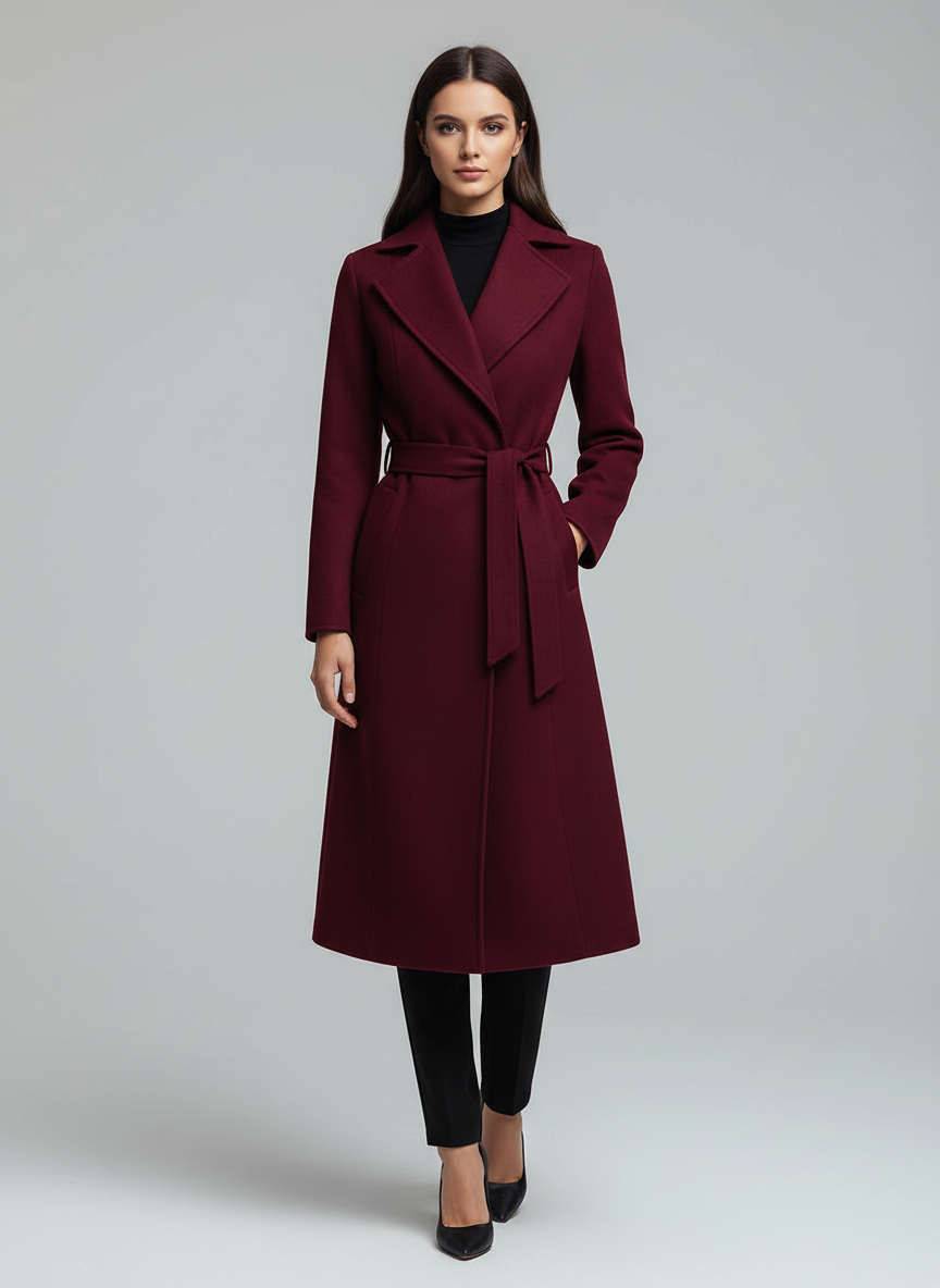 Elegante lange damesmantel