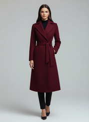 Elegante lange damesmantel