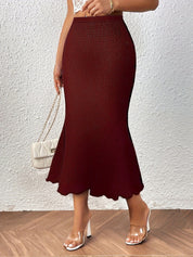 Elegante midi rok met textuur – Marisse