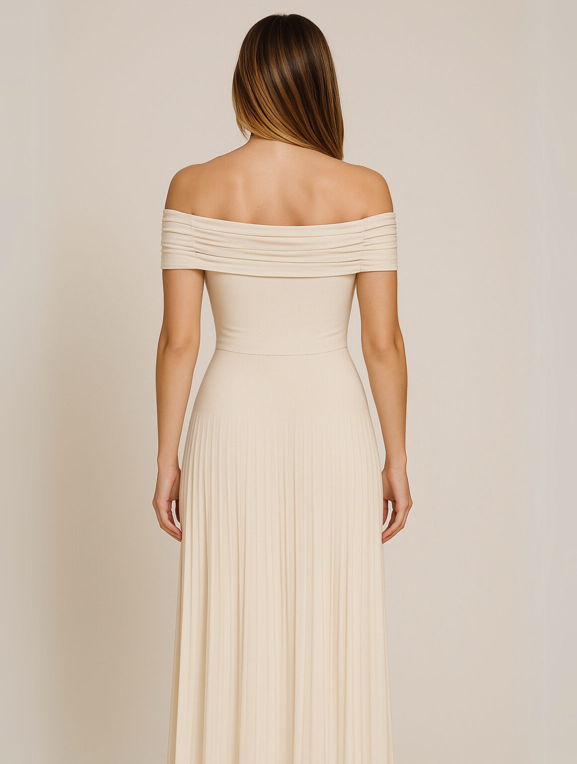 Elegante off-shoulder maxi jurk