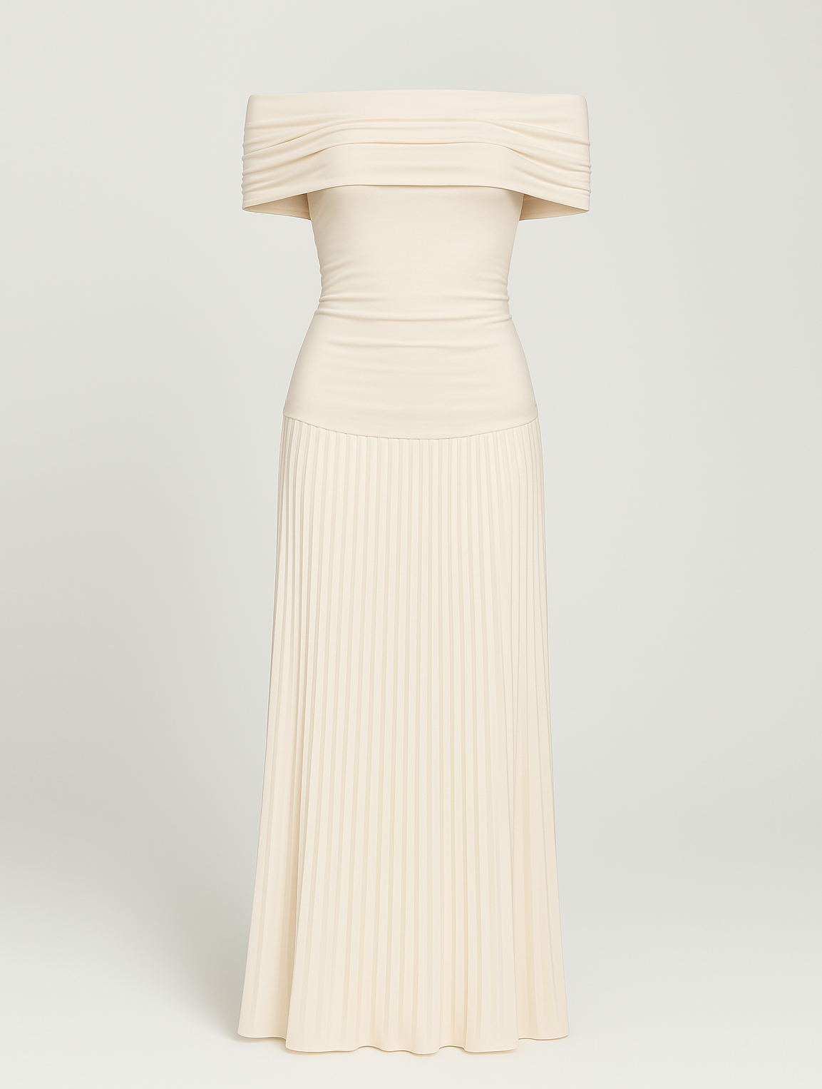 Elegante off-shoulder maxi jurk