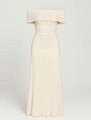 Elegante off-shoulder maxi jurk