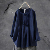 Elegante plissé dames blouse – Elodie