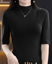 Elegante ribgebreide dames top – Clara