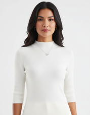 Elegante ribgebreide dames top – Clara