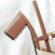 Elegante slingback pumps met blokhak – Aurélia