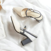 Elegante slingback pumps met blokhak – Aurélia