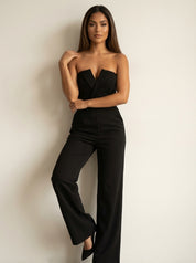Elegante strapless dames jumpsuit – Valeria