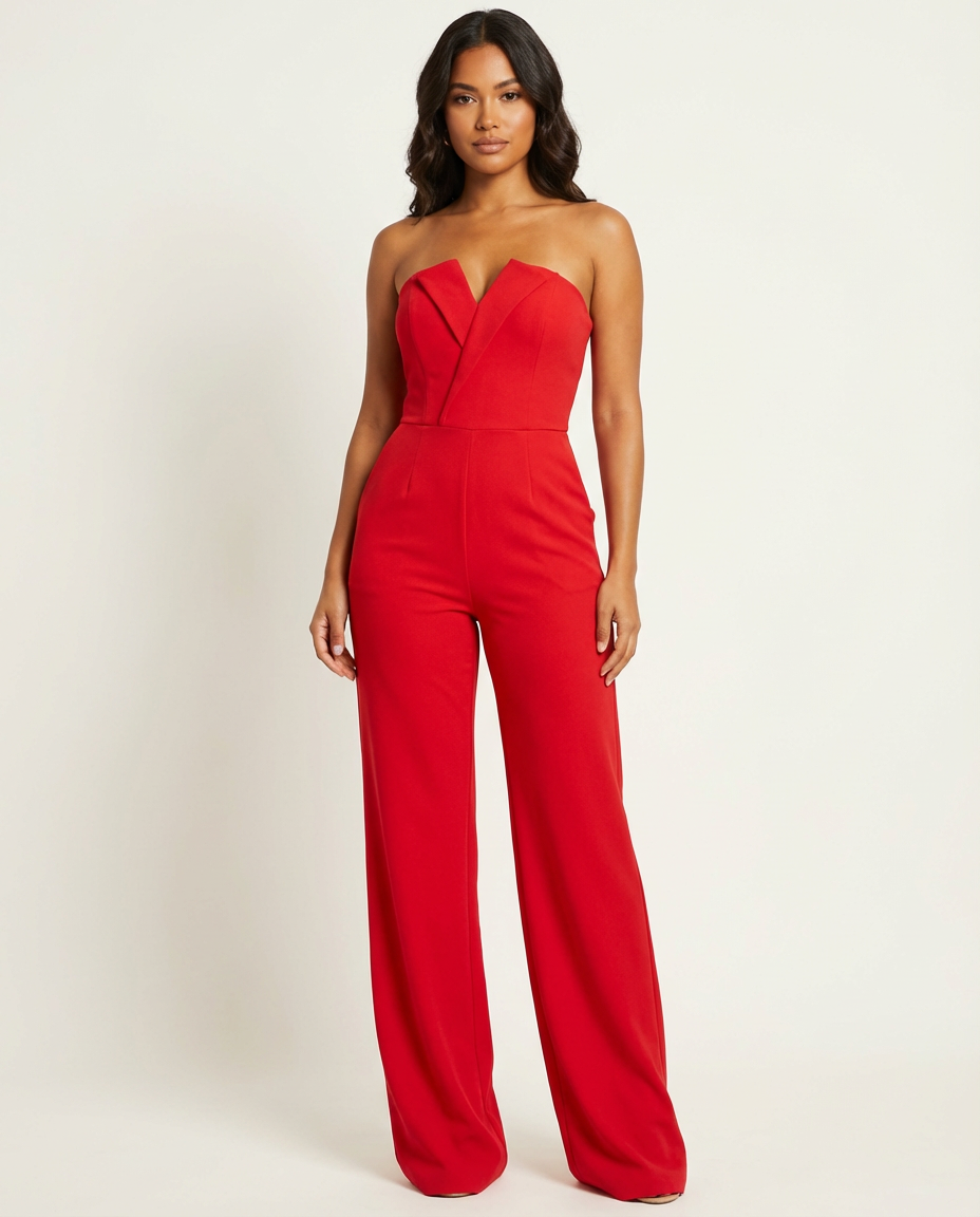 Elegante strapless dames jumpsuit – Valeria