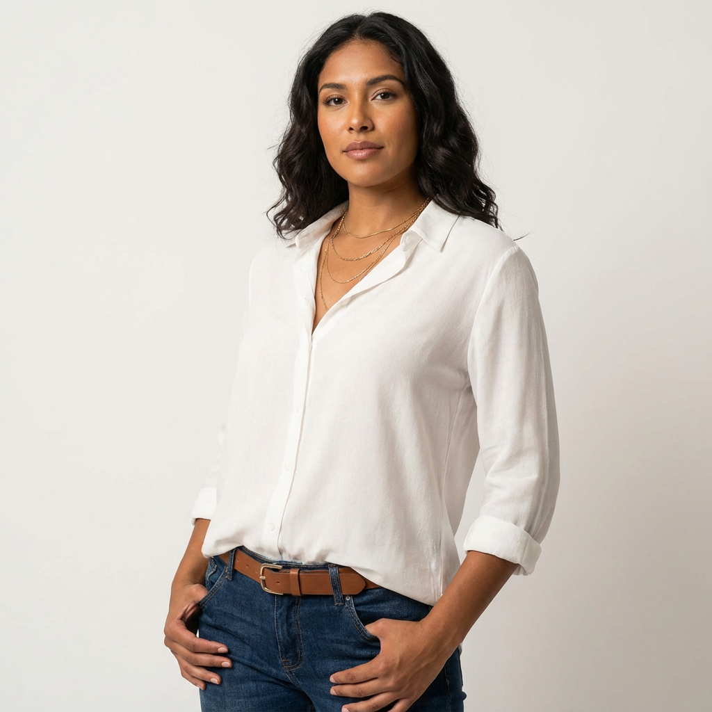 Tijdloze klassieke damesblouse