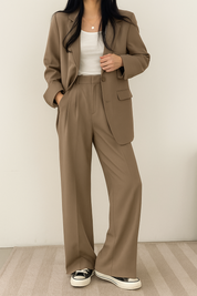 Elegante tweedelige blazer set dames – Elara