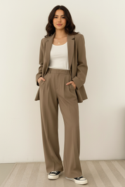 Elegante tweedelige blazer set dames – Elara