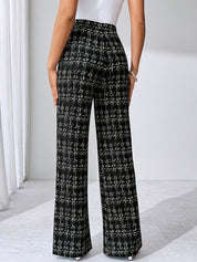 Elegante tweed flare dames pantalon – Olivia