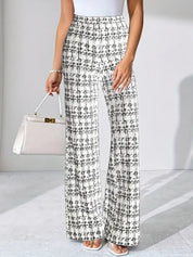 Elegante tweed flare dames pantalon – Olivia