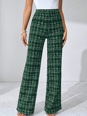 Elegante tweed flare dames pantalon – Olivia