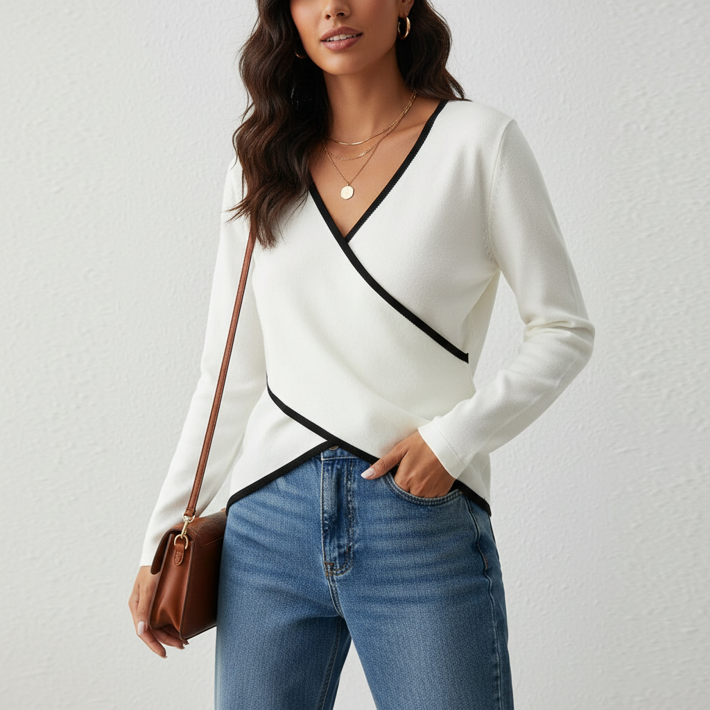 Elegante wikkeltop dames – Amélie