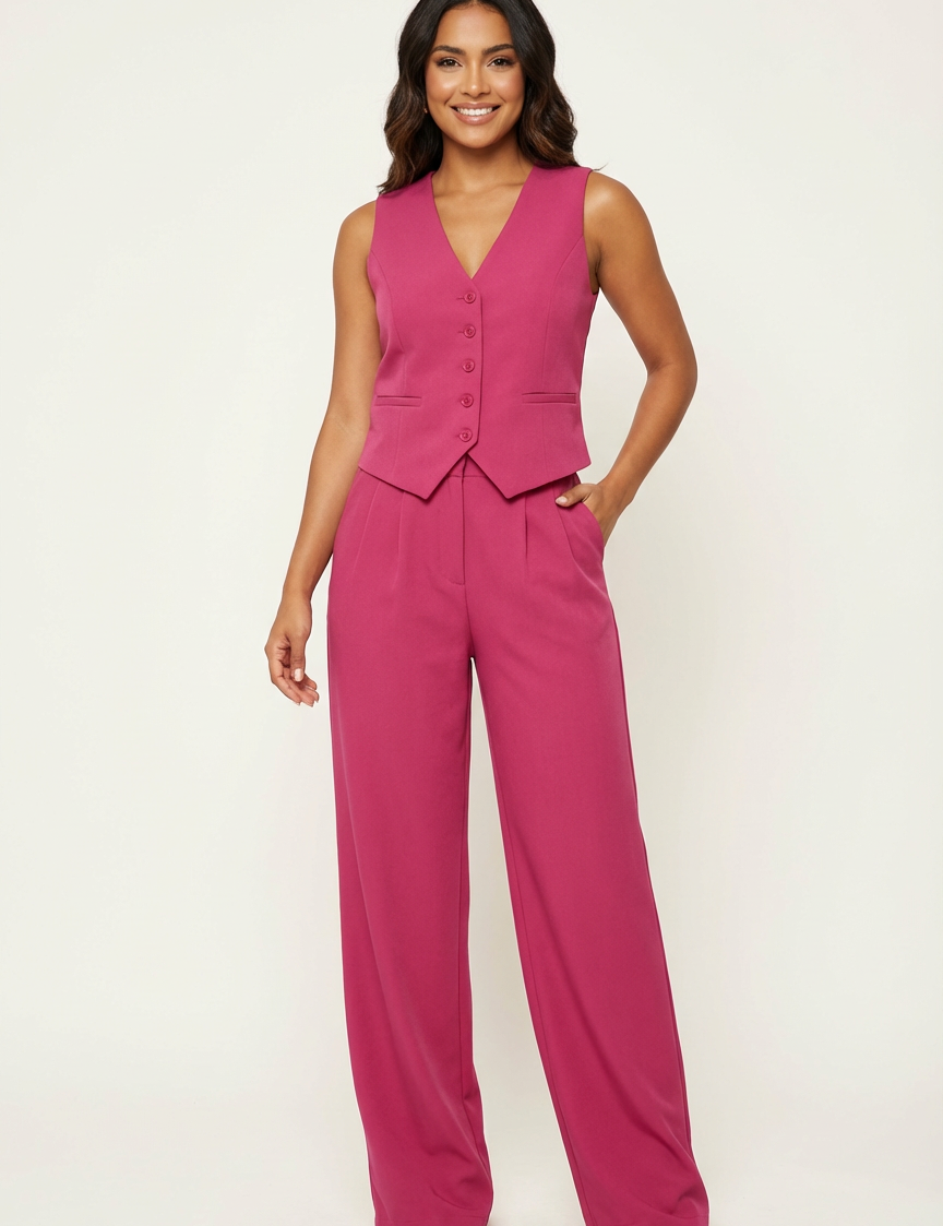 Elegant sleeveless women's blazer suit – Elira