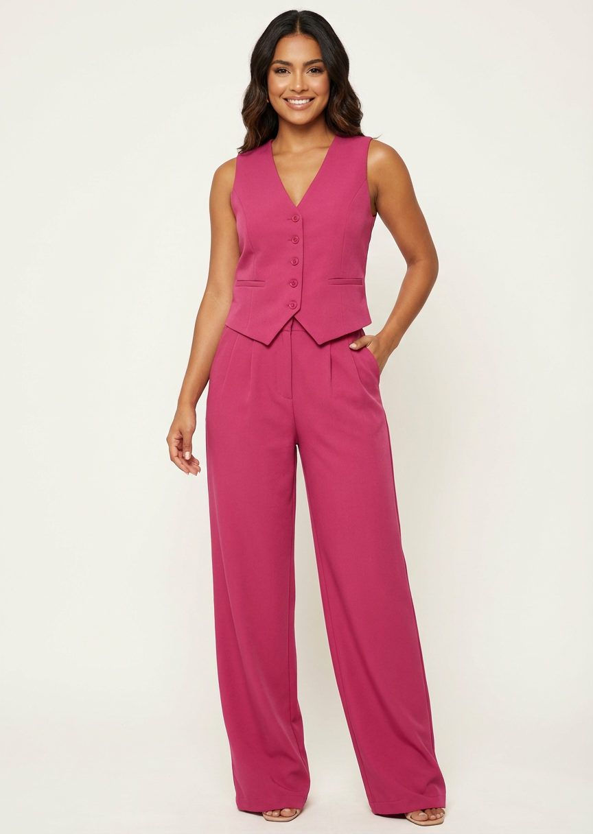 Elegant mouwloos blazerpak dames – Elira