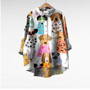 Exclusive women's blouse with dog print - Mila