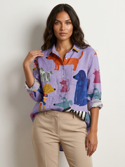 Exclusive women's blouse with dog print - Mila