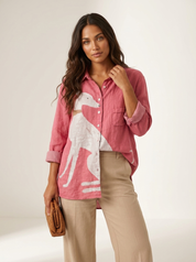 Exclusive women's blouse with dog print - Mila