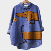Exclusive women's blouse with dog print - Mila