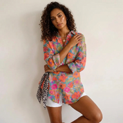 Exotische print dames blouse – Mirella