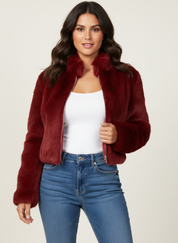 Faux fur korte damesjas