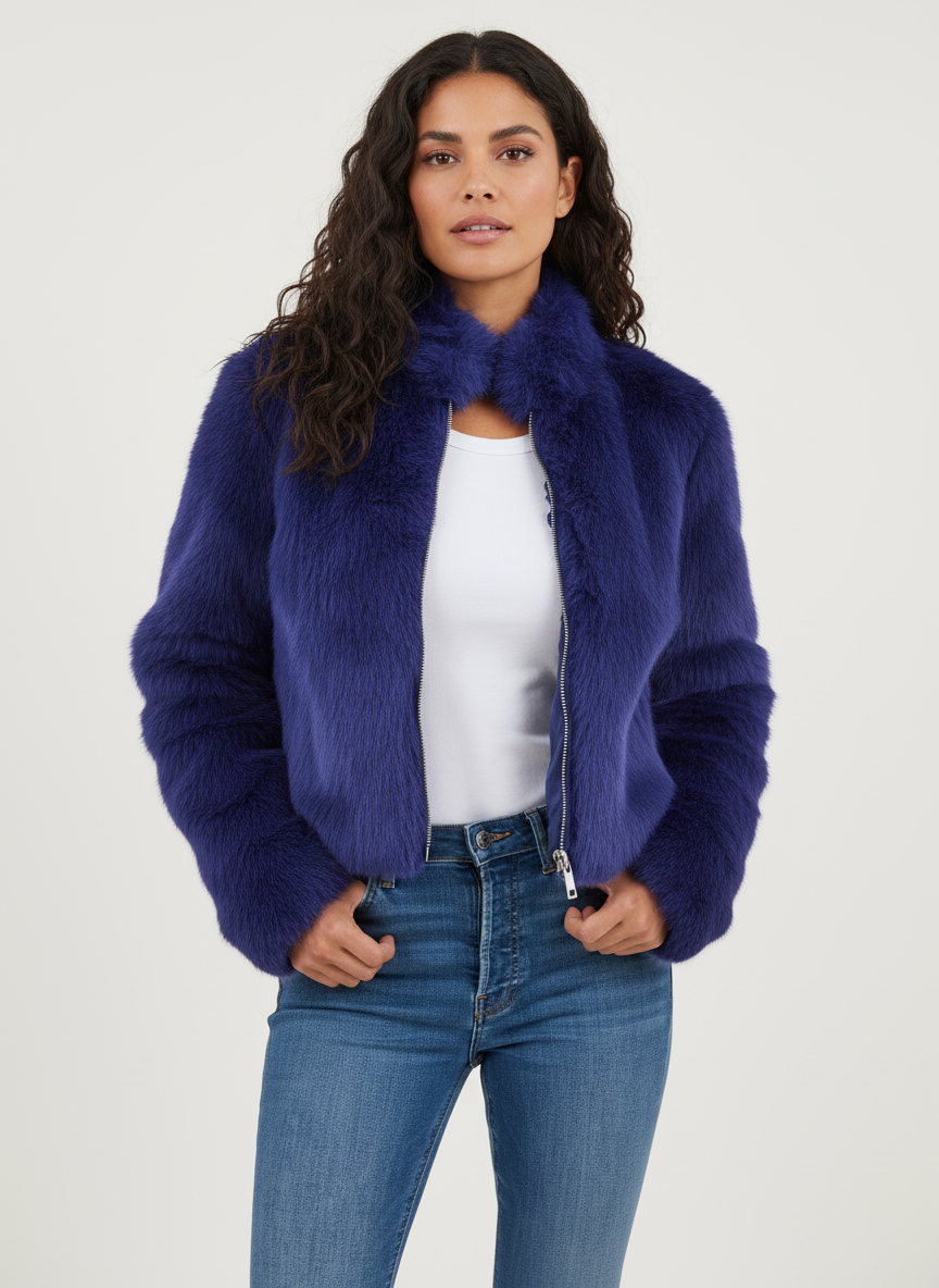 Faux fur korte damesjas