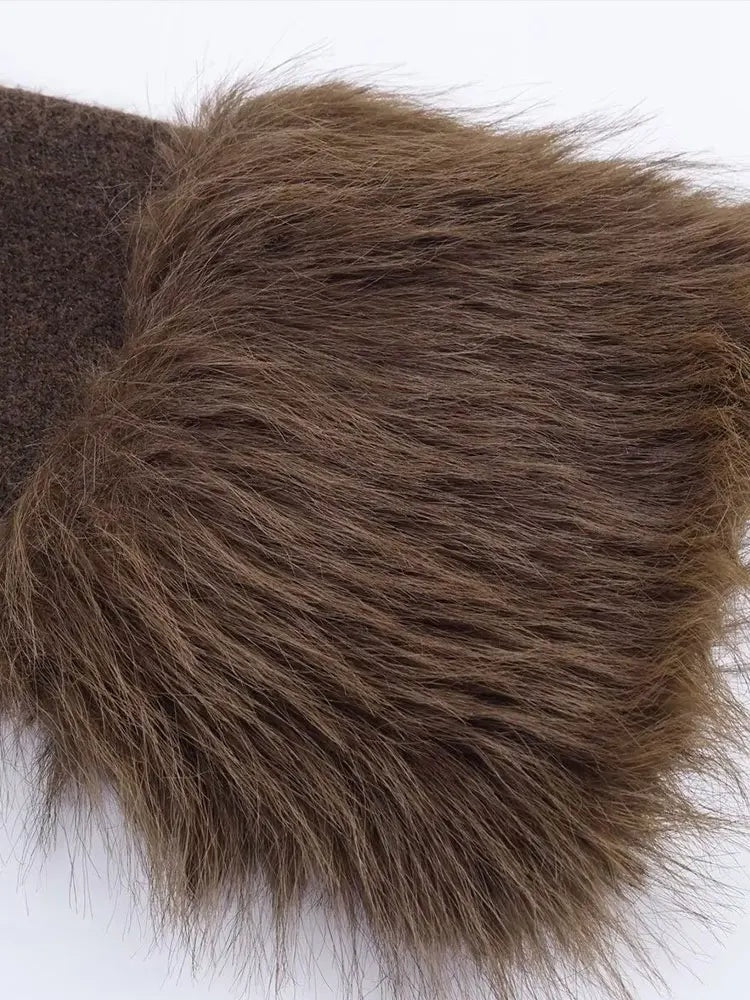 Faux fur trim jacket dames – Margot