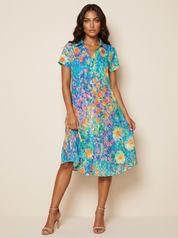 Fleurige zomerjurk met speelse print - Sanne