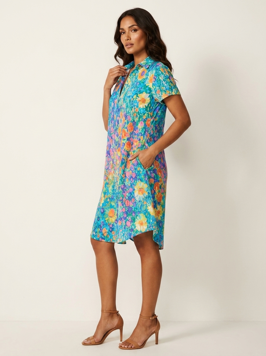 Fleurige zomerjurk met speelse print - Sanne