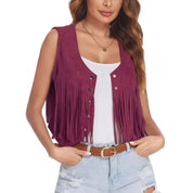 Fringe bohemian dames gilet – Elara